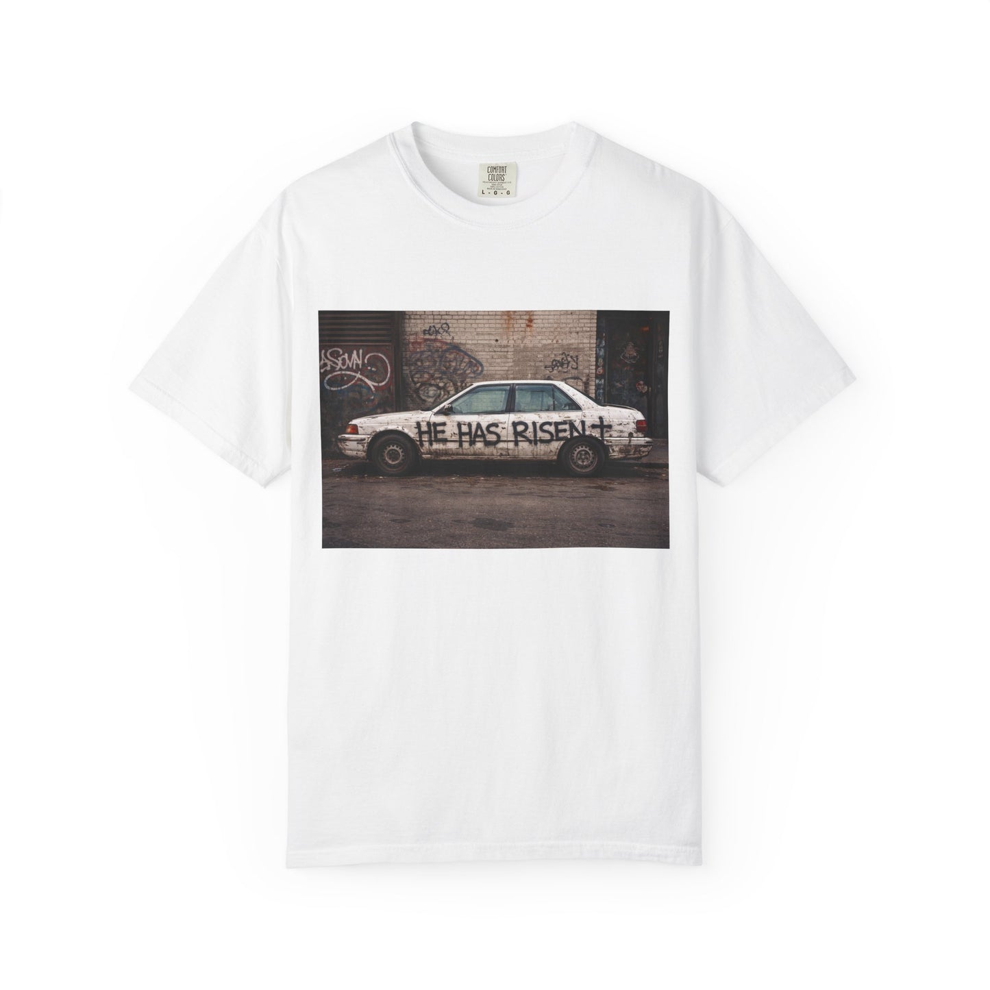He Has Risen Graffiti Car T-Shirt