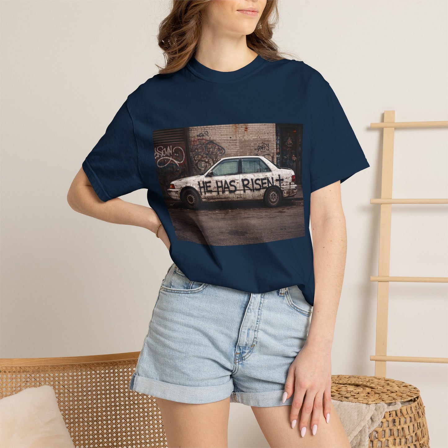 He Has Risen Graffiti Car T-Shirt