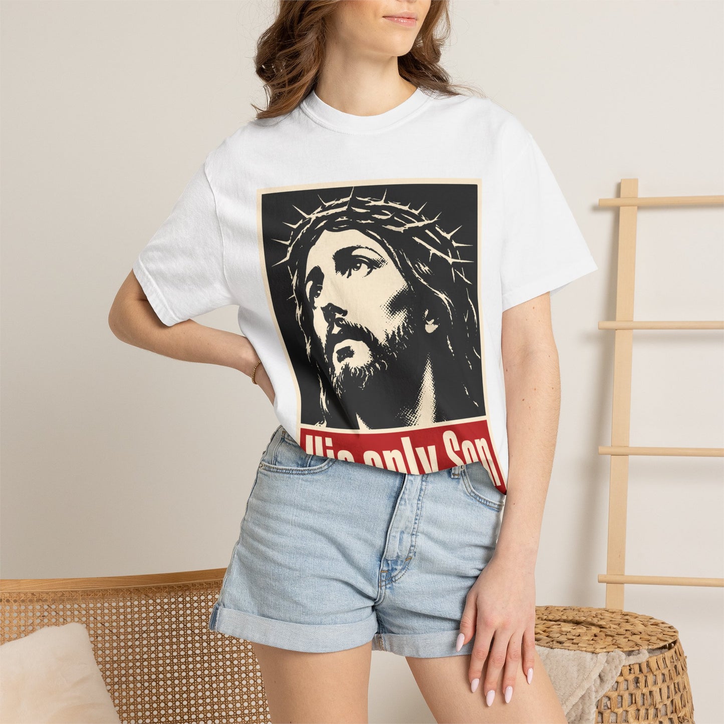 His Only Son T-Shirt — Vintage Jesus Graphic Christian Tee