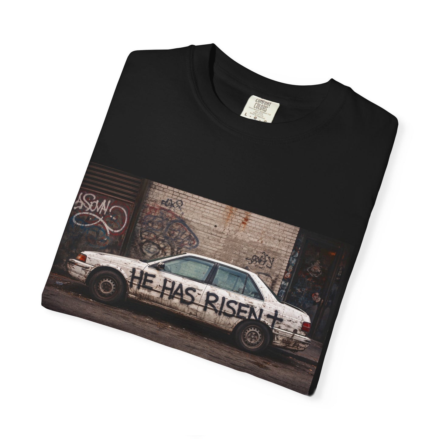 He Has Risen Graffiti Car T-Shirt