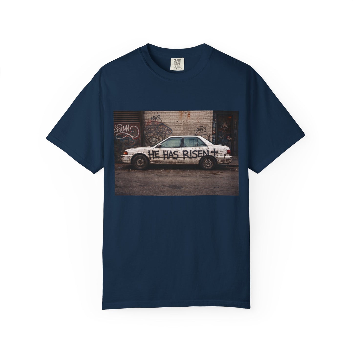 He Has Risen Graffiti Car T-Shirt