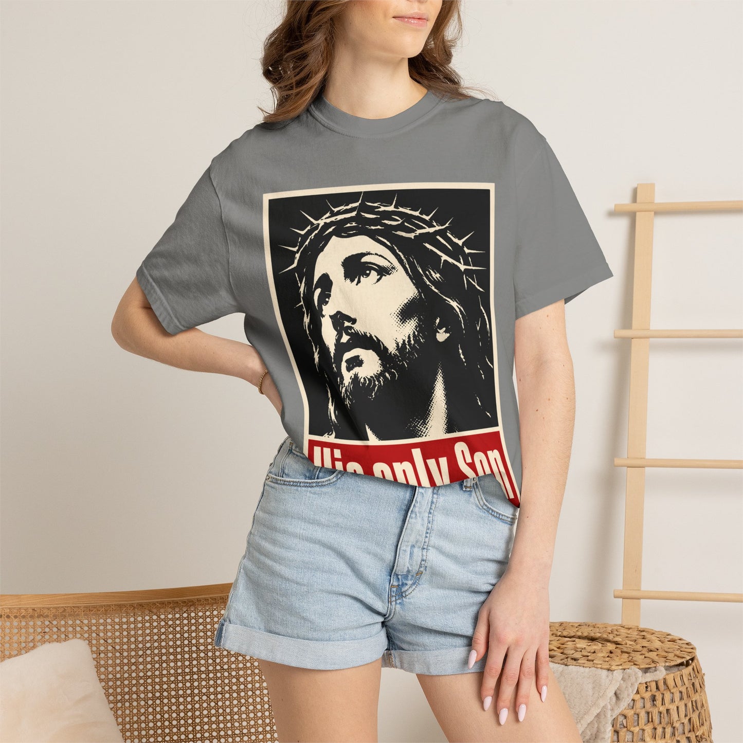 His Only Son T-Shirt — Vintage Jesus Graphic Christian Tee