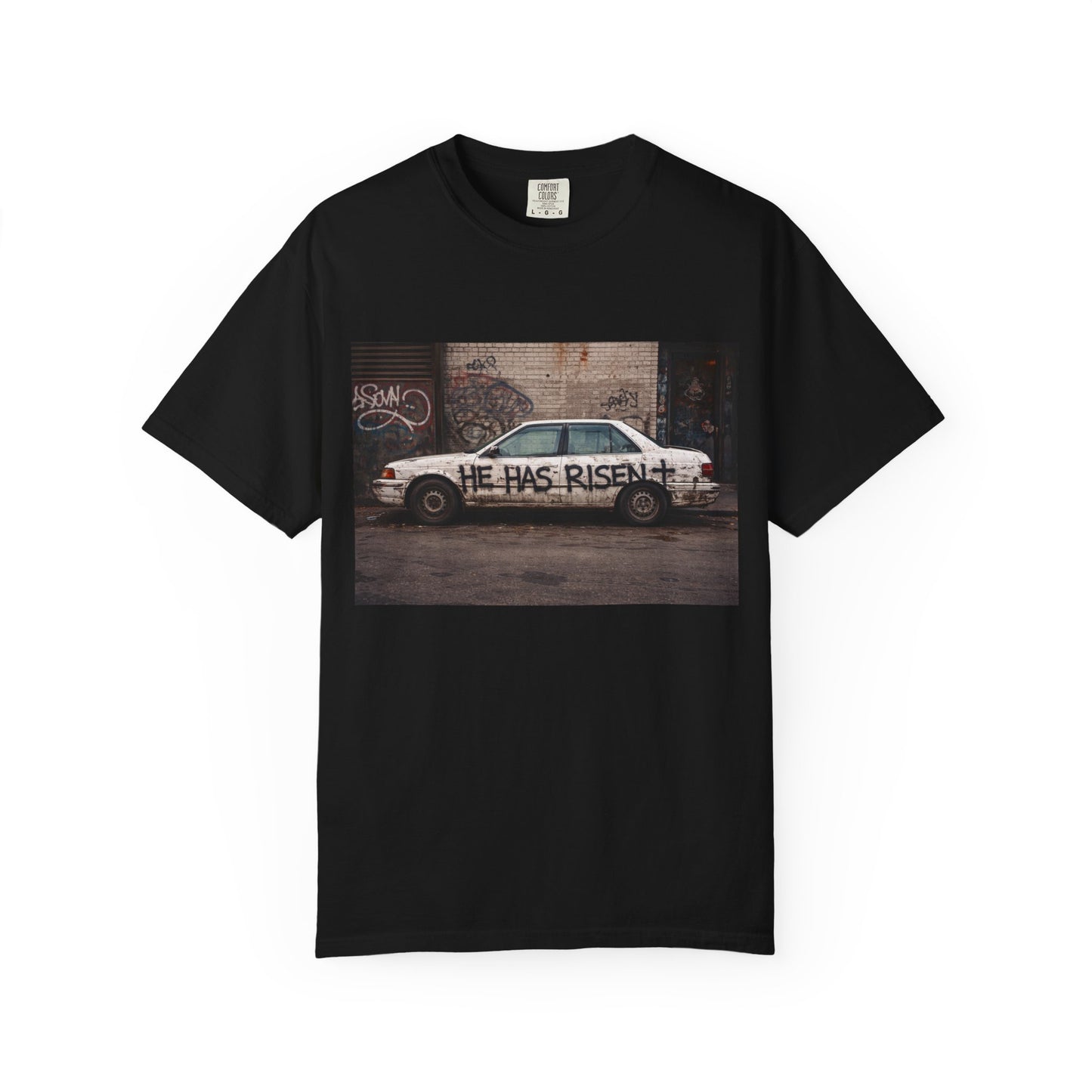 He Has Risen Graffiti Car T-Shirt
