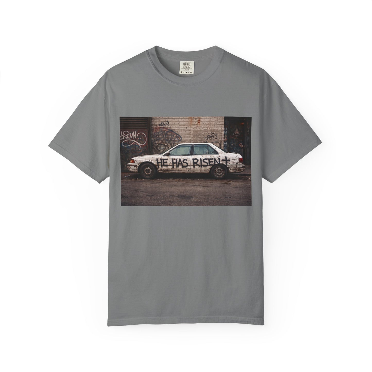 He Has Risen Graffiti Car T-Shirt