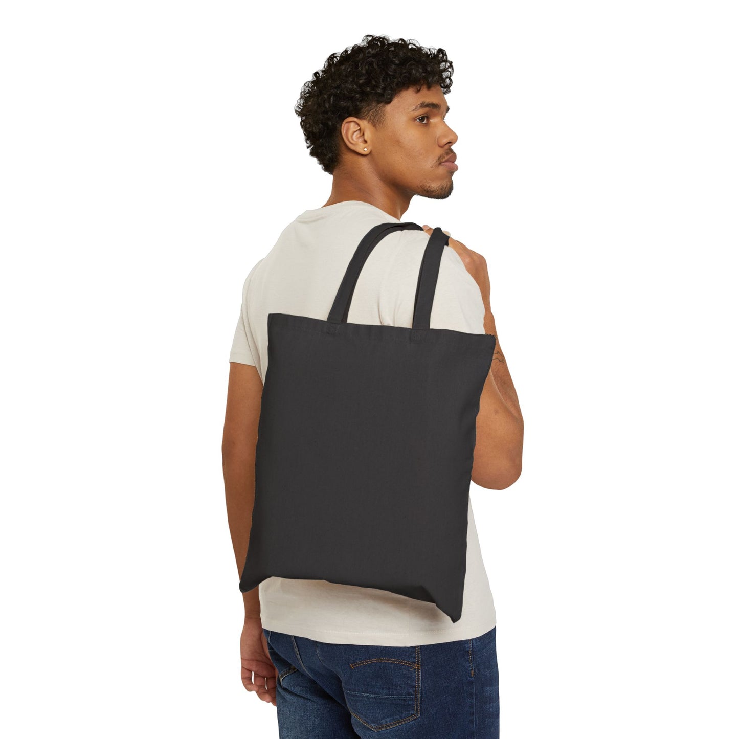 Jesus Portrait Tote Bag — "Seek First the Kingdom of God" Inspirational Canvas Tote